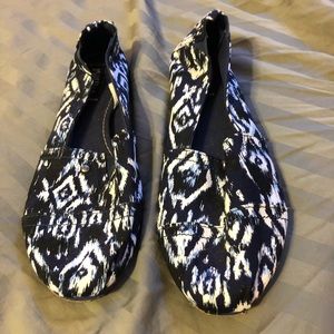 Mad Love navy and white canvas shoes